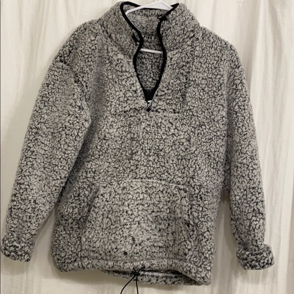 PINK Victoria's Secret Jackets & Blazers - Pink Sherpa pull over